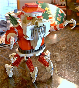 Illustration for article titled Lego Santa Crab Will Eat Your Cookies, Drink Your Milk, Kill You